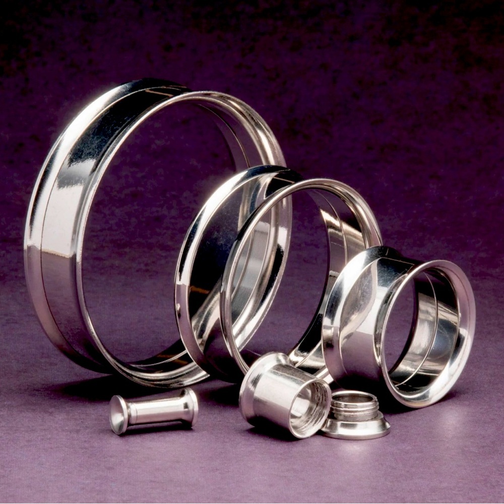 Steel Screw Back Stainless Steel Tunnels